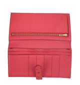 Hermes Bearn Bougainvillier Ostrich Wallet GHW
