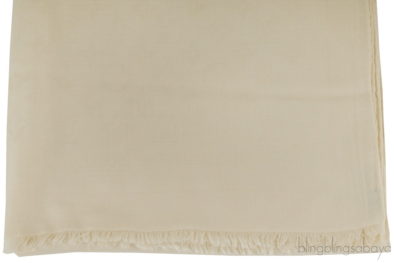 Monogram Beige Cashmere Shawl