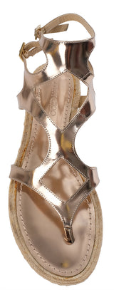 Jimmy Choo Metallic Gold Gladiator Sandals