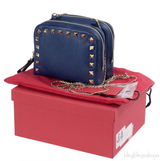 Valentino Garavani Blue Micro Rockstud Shoulder Bag