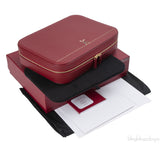 Cartier Travel Jewelery Box Leather Diabolo Red