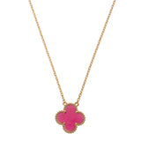 Van Cleef & Arpels Vintage Alhambra Pink Pendant Necklace