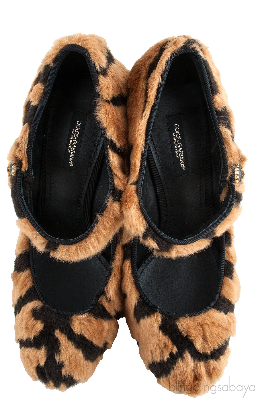Tiger-print faux fur Pumps