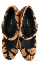 Tiger-print faux fur Pumps