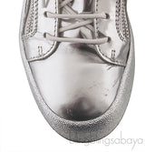 Silver Metallic Leather Sneaker