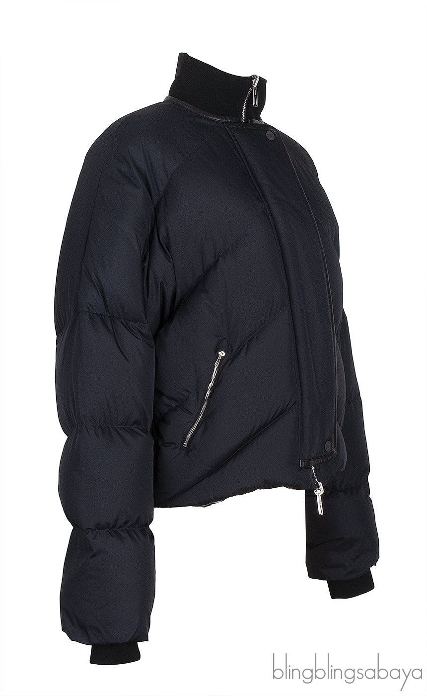 Hermes Reversible Black and Printed Bomber Jacket
