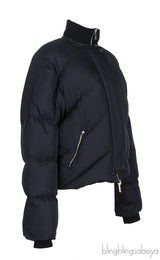 Hermes Reversible Black and Printed Bomber Jacket