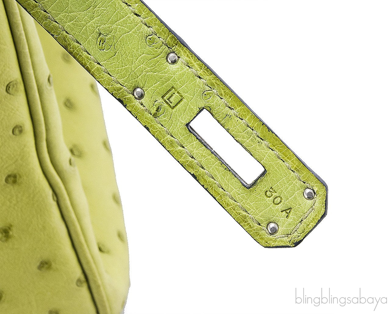 Birkin 30 Ostrich Vert Anis