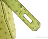 Birkin 30 Ostrich Vert Anis