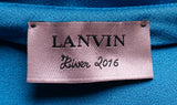 Lanvin River 2016  Blue Gathered Front Maxi Dress M