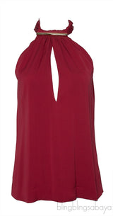Sleeveless Halter Neck Top