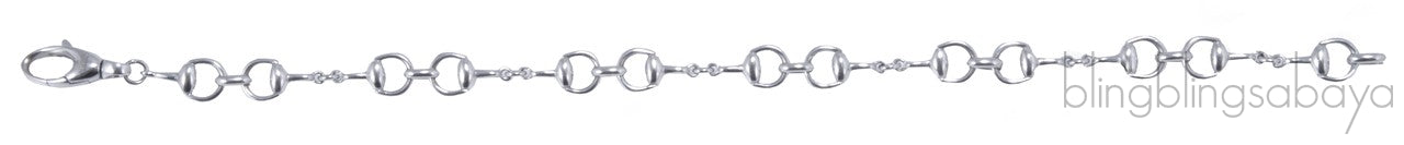 White Gold Horsebit Bracelet