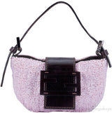 Pink Bead Mini Croissant Bag