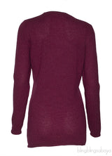 Burgundy Cashmere Long Sleeve Shirt
