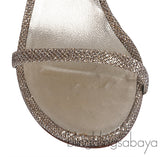 Stuart Weitzman Glitter Nudist Heel Sandals