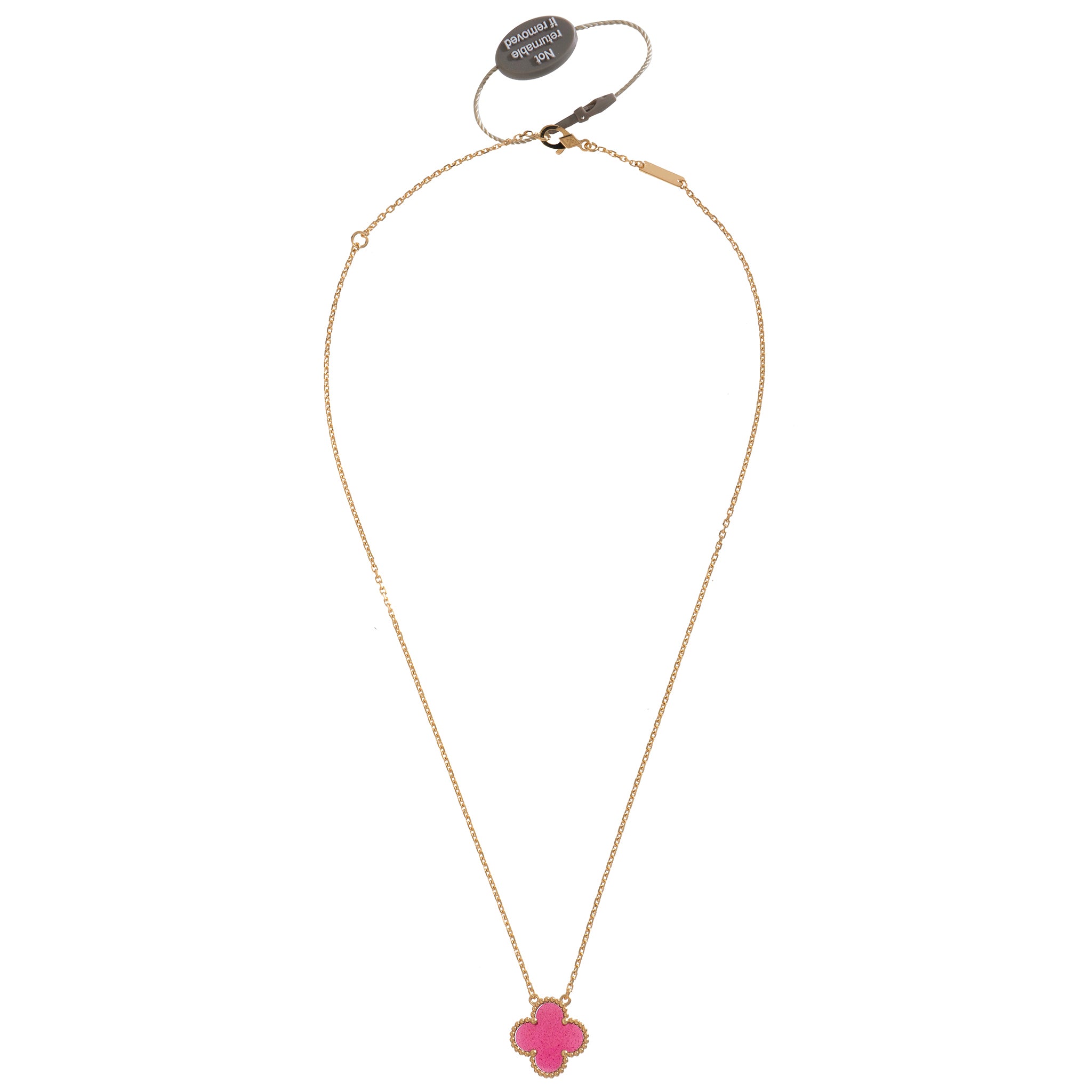 Van Cleef & Arpels Vintage Alhambra Pink Pendant Necklace