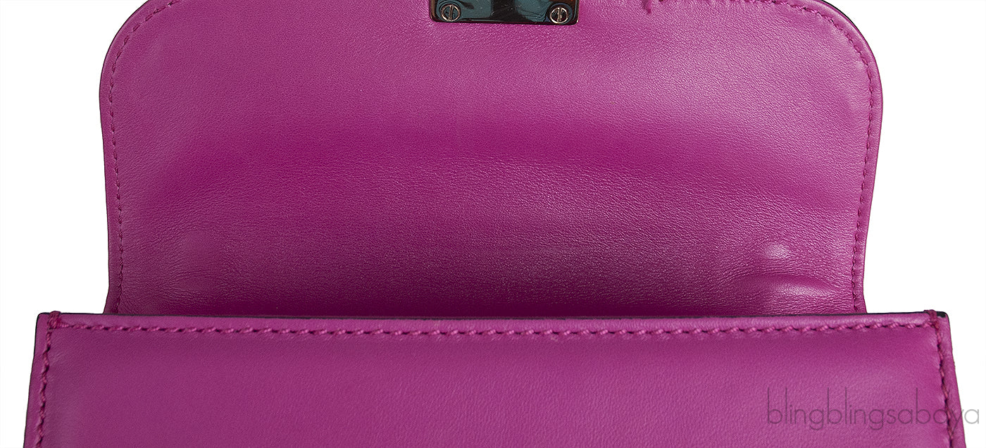 Fuchsia Rockstud Glam Shoulder Bag