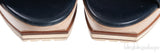 Yves Saint Laurent Blue Leather & Wood Heels Tribute