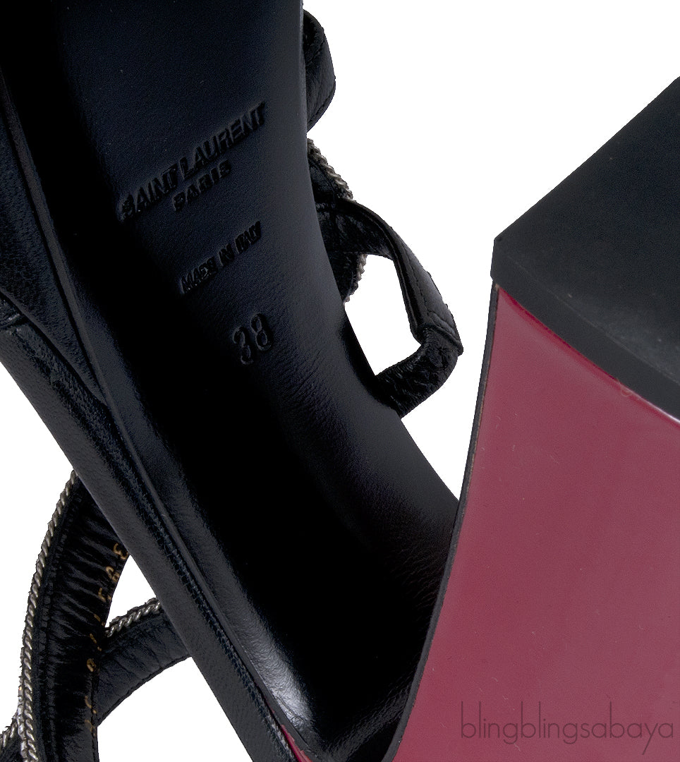 Black Serpent Crystal Heels