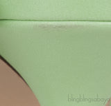 Mint Green Nappa Quilted Lido Mule Sandals