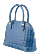Treasure Chest Blue Crocodile Bag