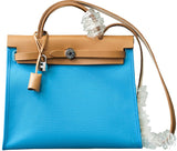 Herbag Zip PM Blue Azteque with Mint