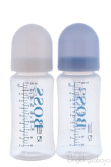 Baby Bottle Set Pale Blue & White