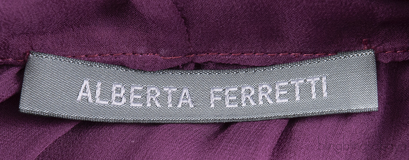 Plum Sheer Padded Shoulder Blouse