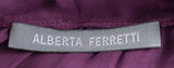 Plum Sheer Padded Shoulder Blouse