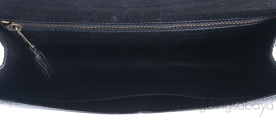 Constance Vintage Black Crocodile