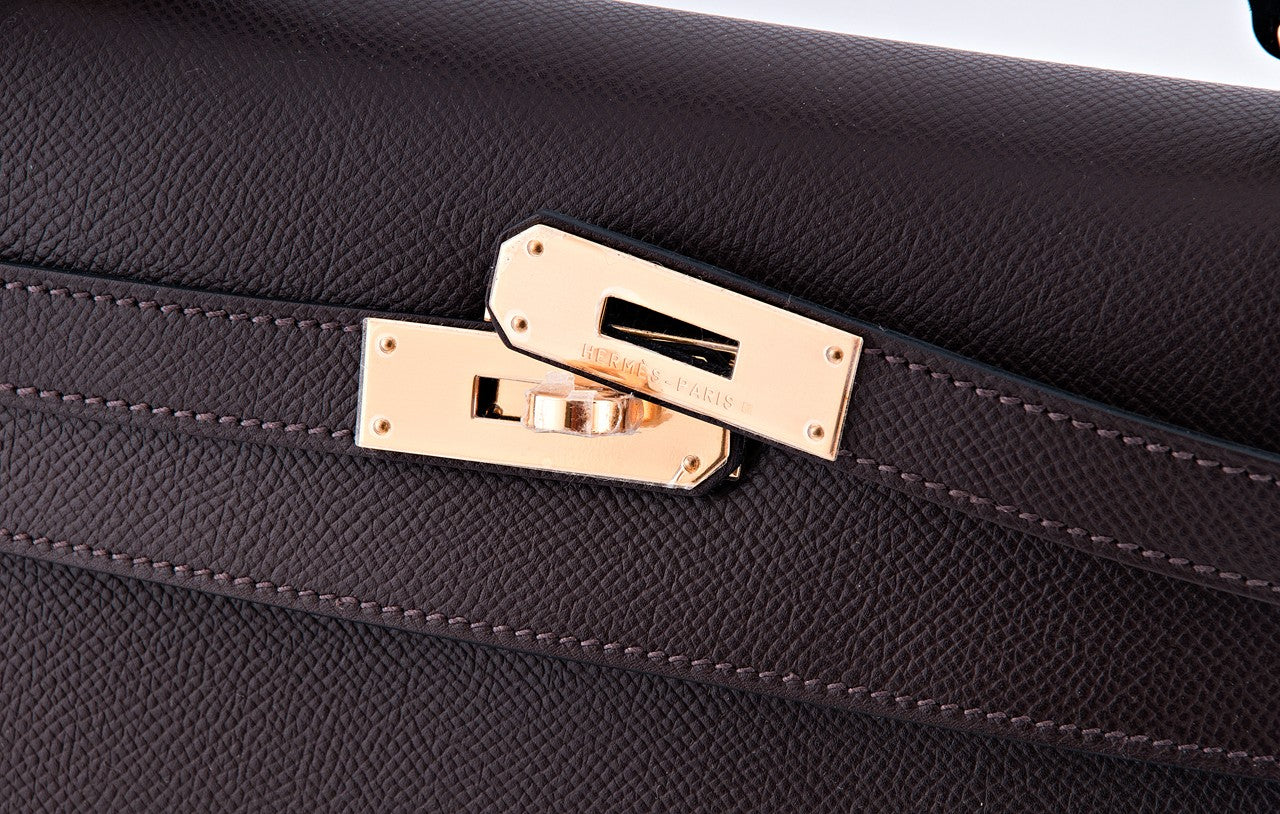Kelly 32 Choco Sellier Epsom