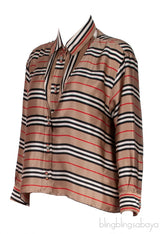 Brown Stripes 2Piece Shirt Set