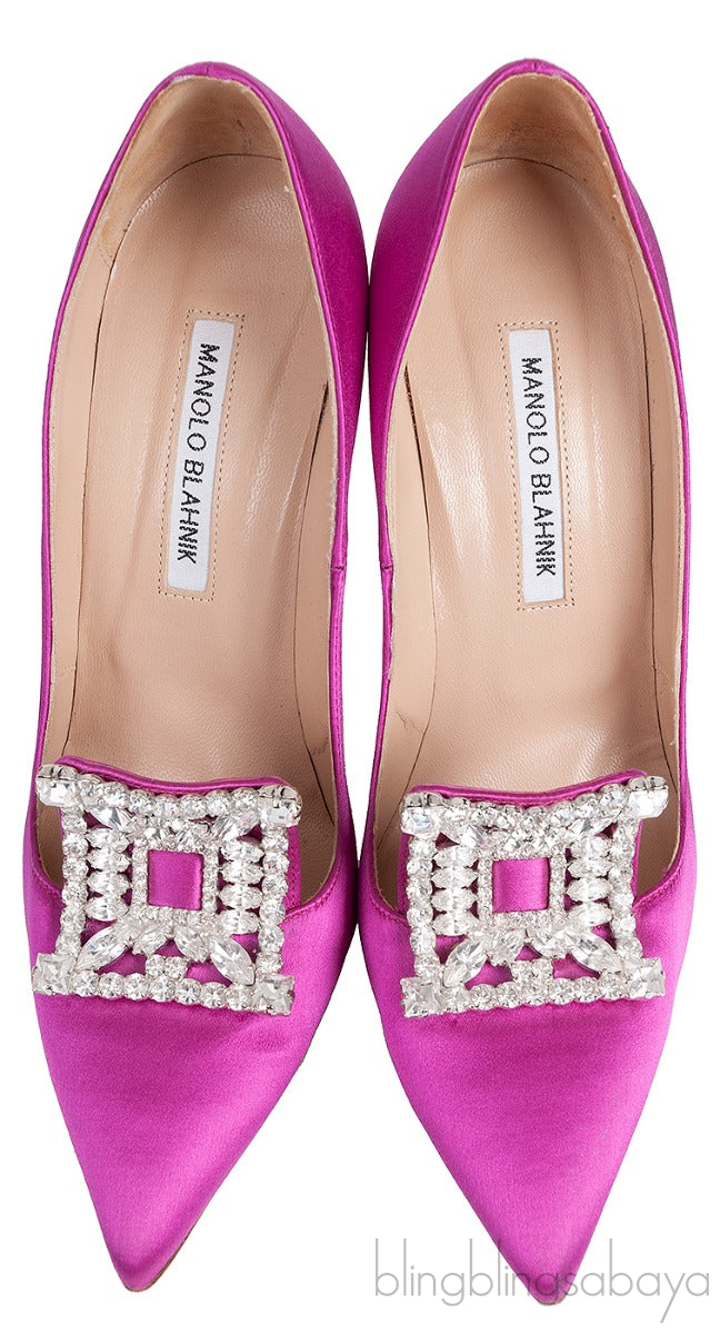 Borlak Fuchsia Satin Heels