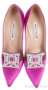 Borlak Fuchsia Satin Heels