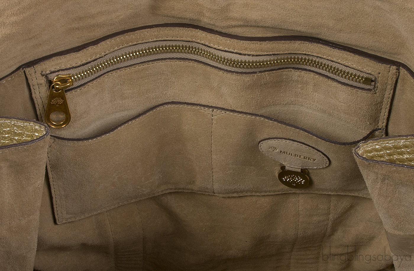 Bayswater Metallic Gold Top Handle Bag