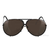 P8478 Aviator Black Sunglasses