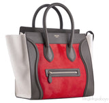 Mini Luggage Tricolor Brick Pony Hair