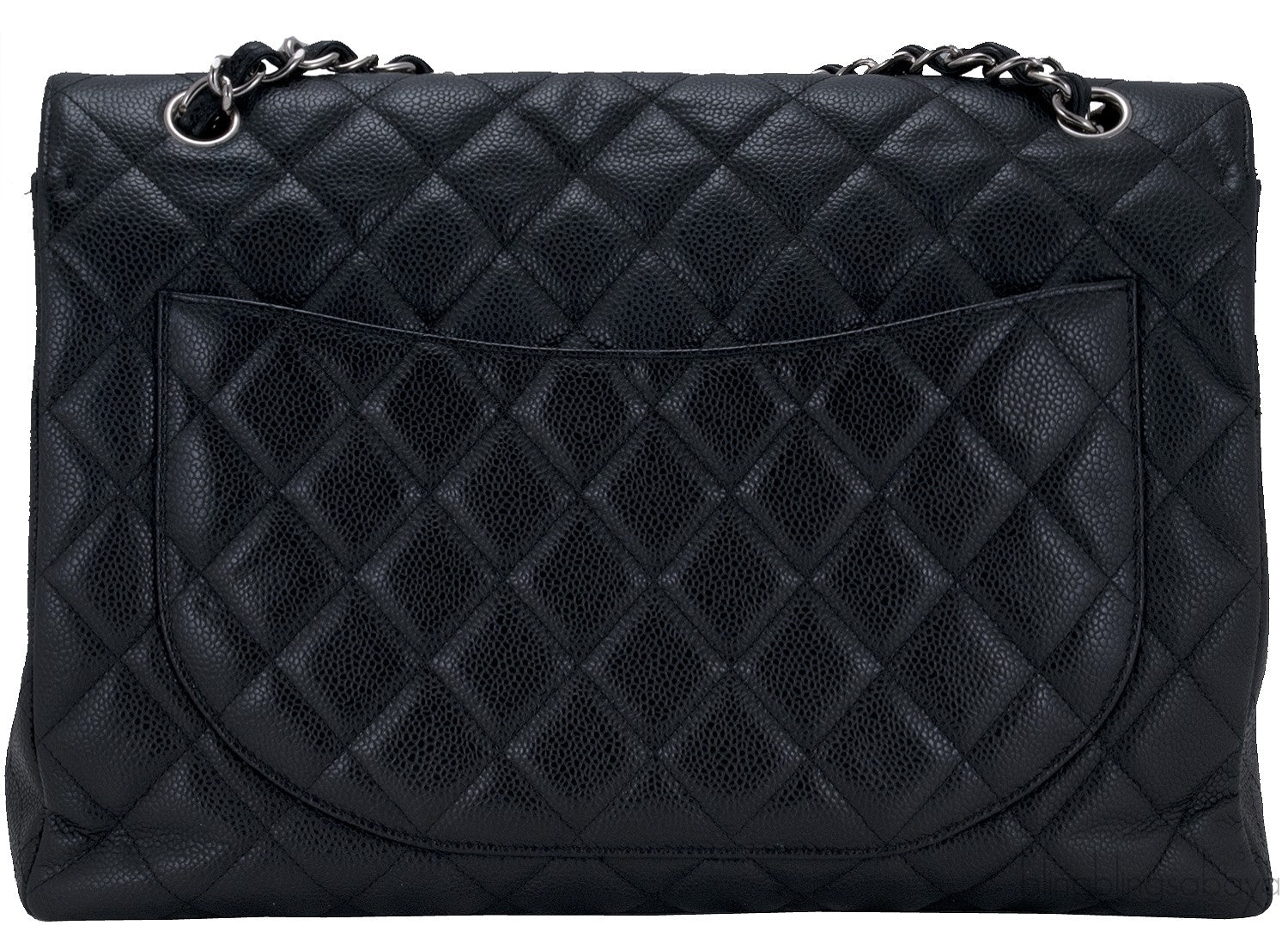 Black Caviar Maxi Flap Bag PHW