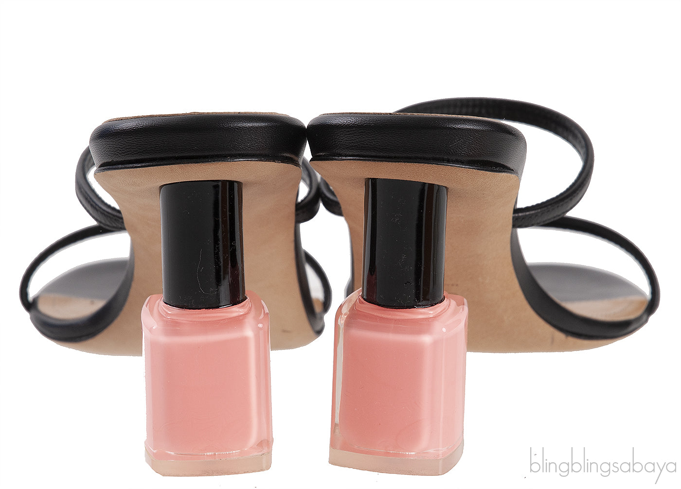 Loewe Black Strappy Nail Polish Leather Sandals