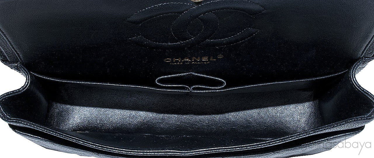 Classic CC Black Quilted Medium Flap