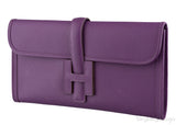 Jige Elan Clutch Epsom Anemone