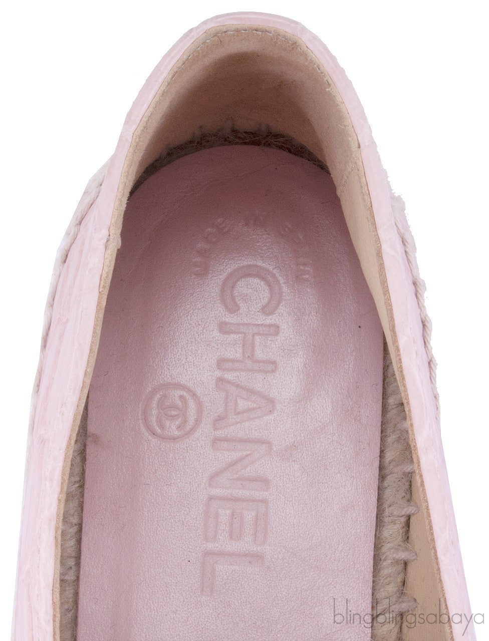 Pink Crocodile Espadrille