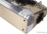 Christian Dior Lady Dior Art "Manal Aldowayan" Metallic Palm Art Bag