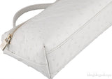 L19 White Ostrich Pouch