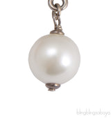 CC Logo Pearl Drop Pin Brooch