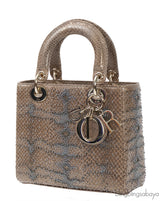 Lady Dior Beaded Python Small Handbag GHW