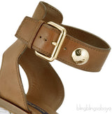 Bi-color Leather Wedge
