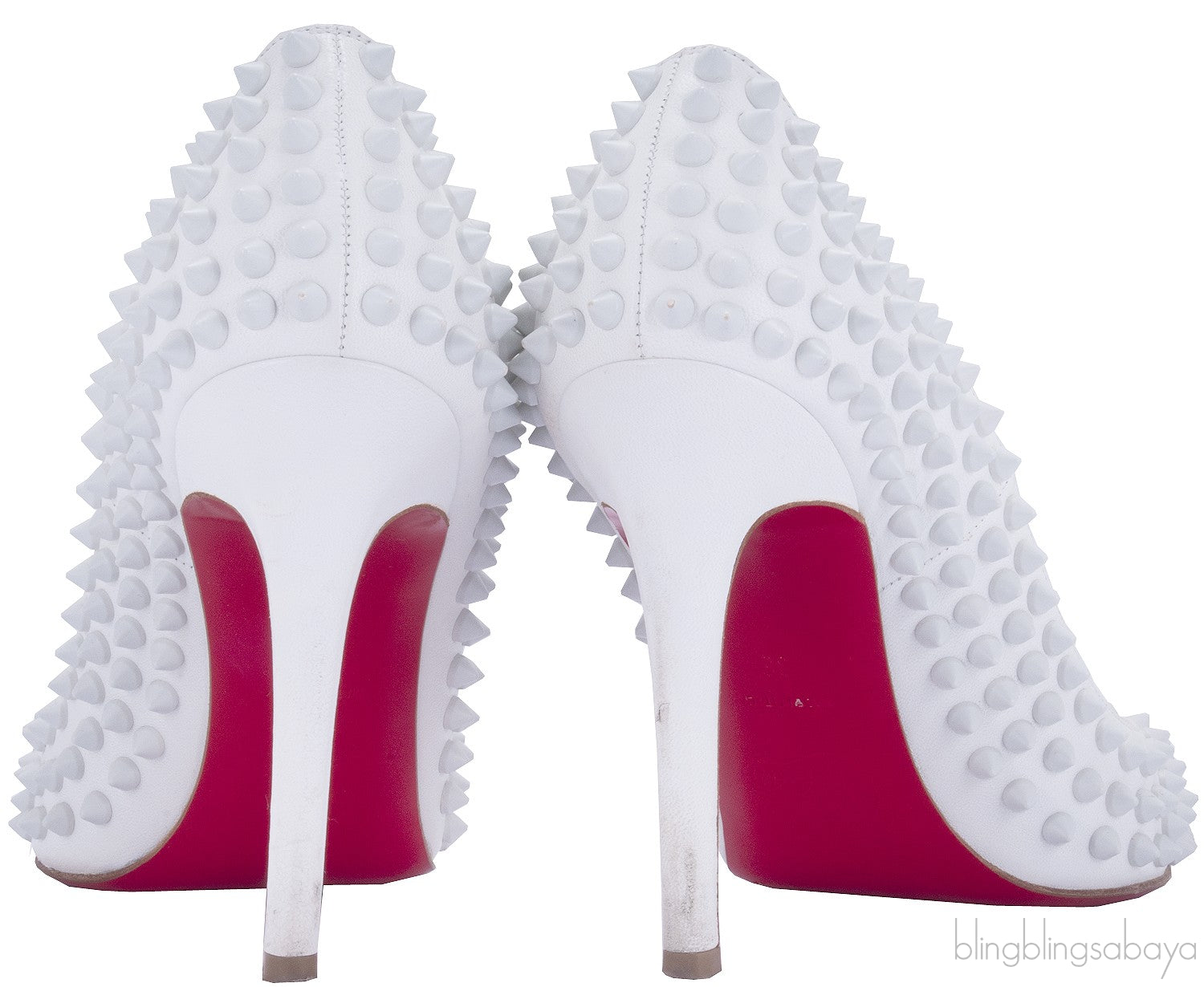 Pigalle Spikes 100 White Pump