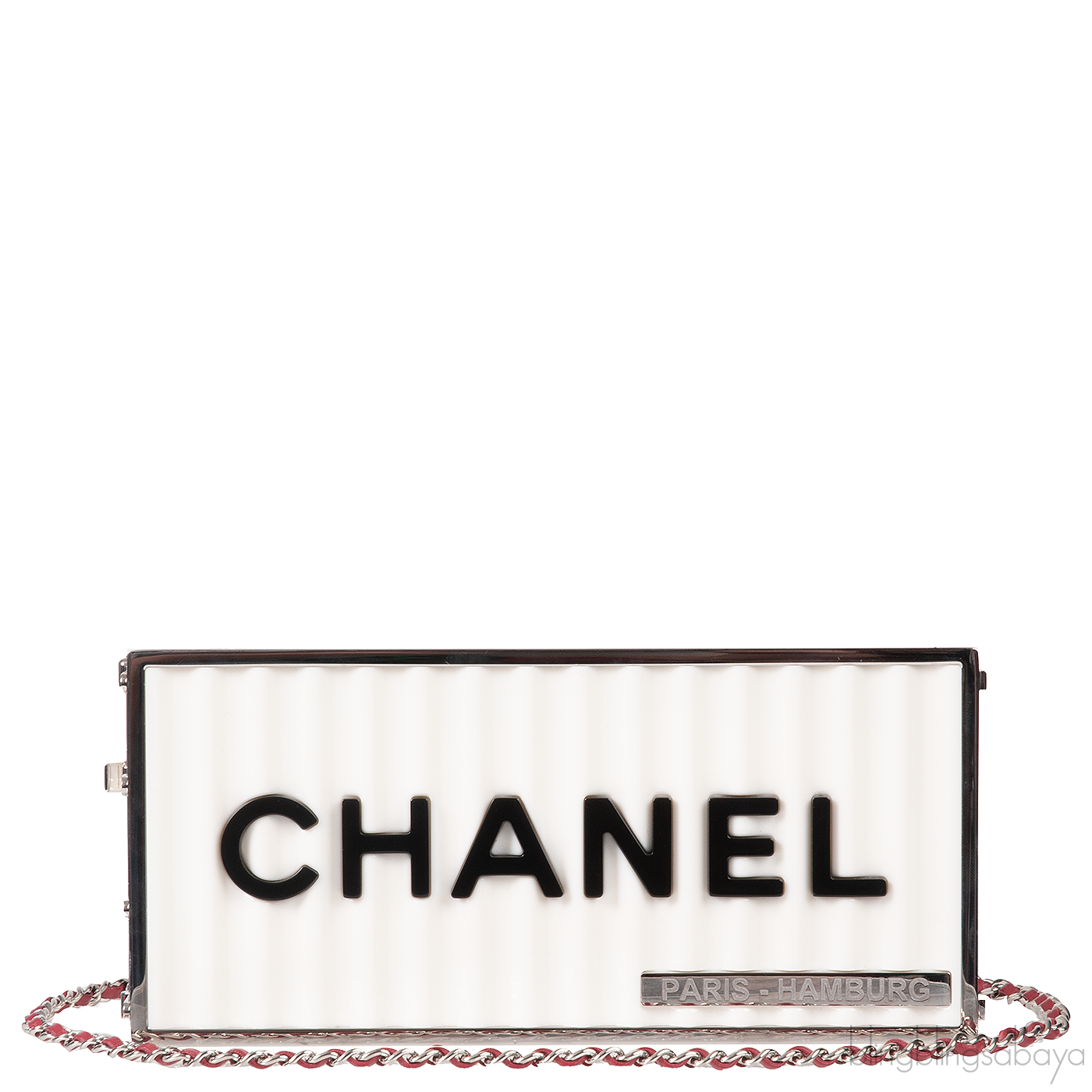 Paris Hamburg White Minaudiere Shoulder Bag