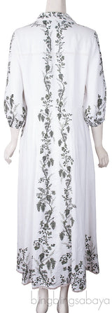 Kendrick Floral Linen Midi Dress